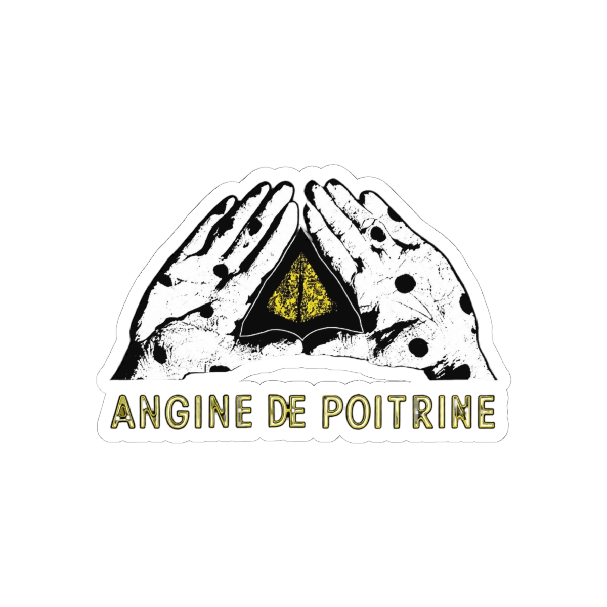 angine de poitrine band 3 Sticker