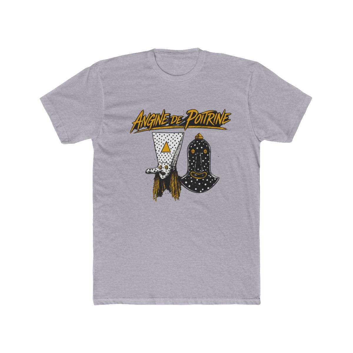 Angine- -De -Poitrine Rock Band Mask Graphic Vintage Punk T Shirt | Angine de Poitrine - alternate angle 5, merchandise