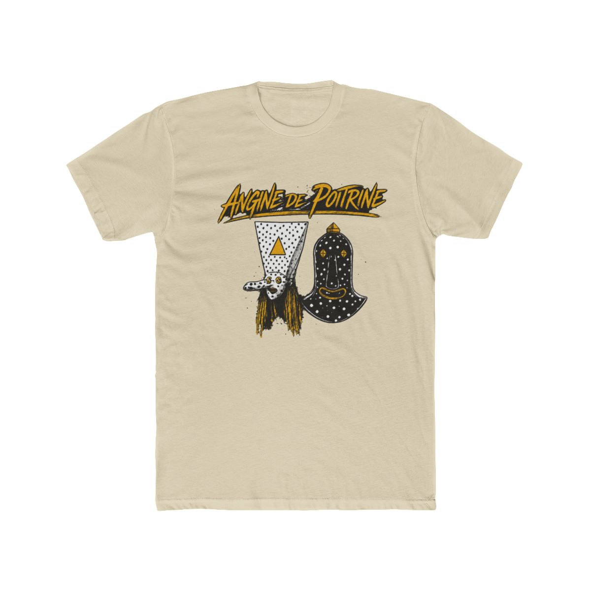 Angine- -De -Poitrine Rock Band Mask Graphic Vintage Punk T Shirt | Angine de Poitrine - alternate angle 4, merchandise