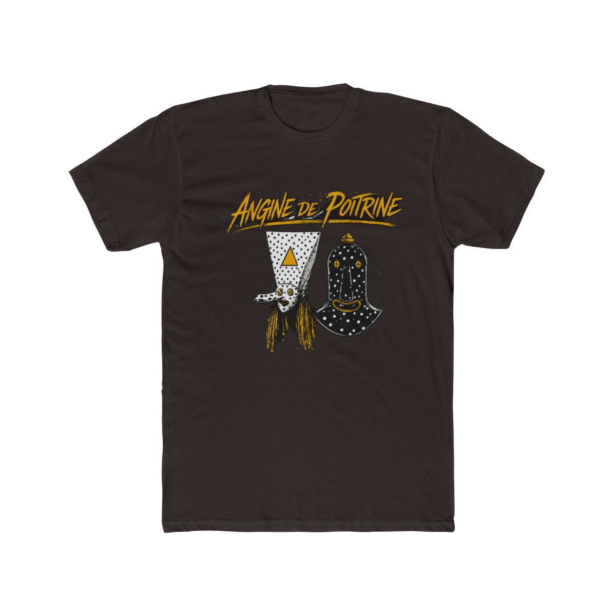 Angine- -De -Poitrine Rock Band Mask Graphic Vintage Punk T Shirt | Angine de Poitrine - alternate angle 5, merchandise