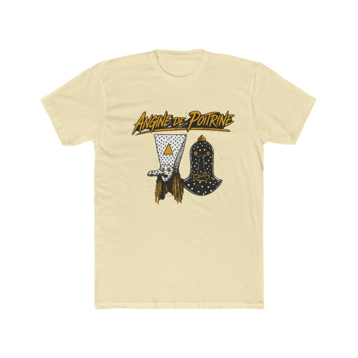 Angine- -De -Poitrine Rock Band Mask Graphic Vintage Punk T Shirt | Angine de Poitrine - Angine de Poitrine official T-Shirts merch