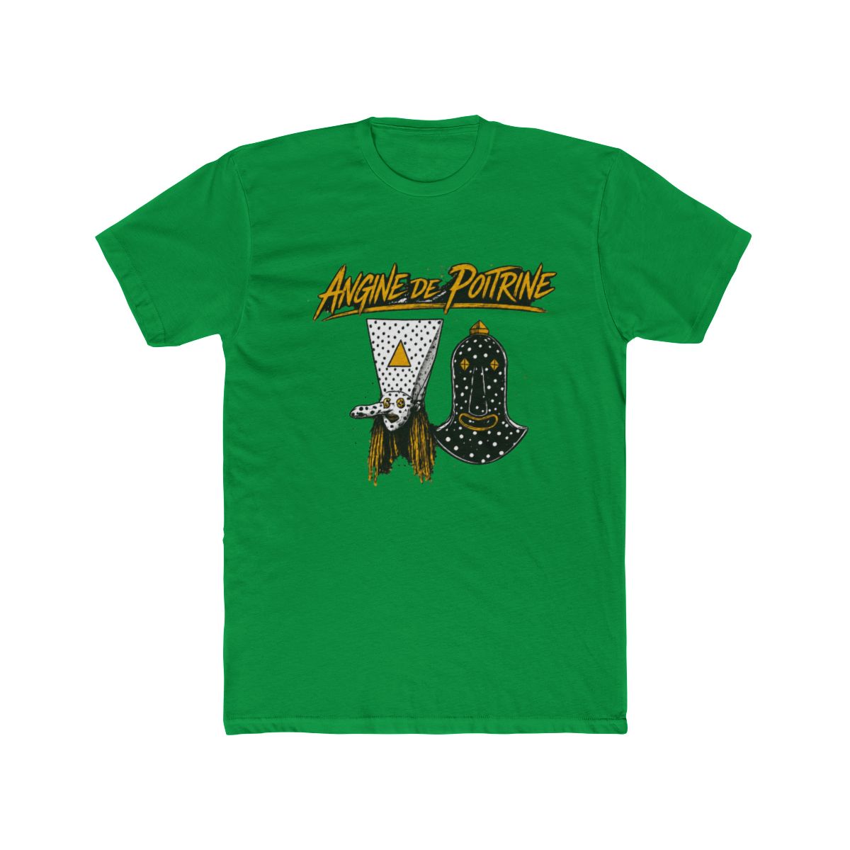 Angine- -De -Poitrine Rock Band Mask Graphic Vintage Punk T Shirt | Angine de Poitrine - alternate angle 3, merchandise