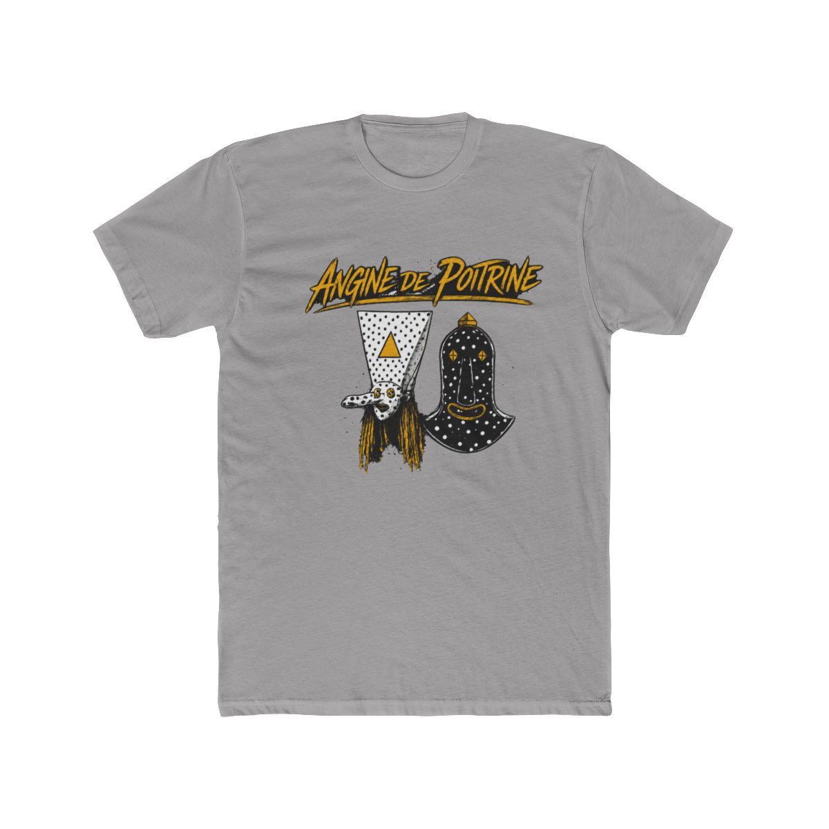 Angine- -De -Poitrine Rock Band Mask Graphic Vintage Punk T Shirt | Angine de Poitrine - alternate angle 4, merchandise