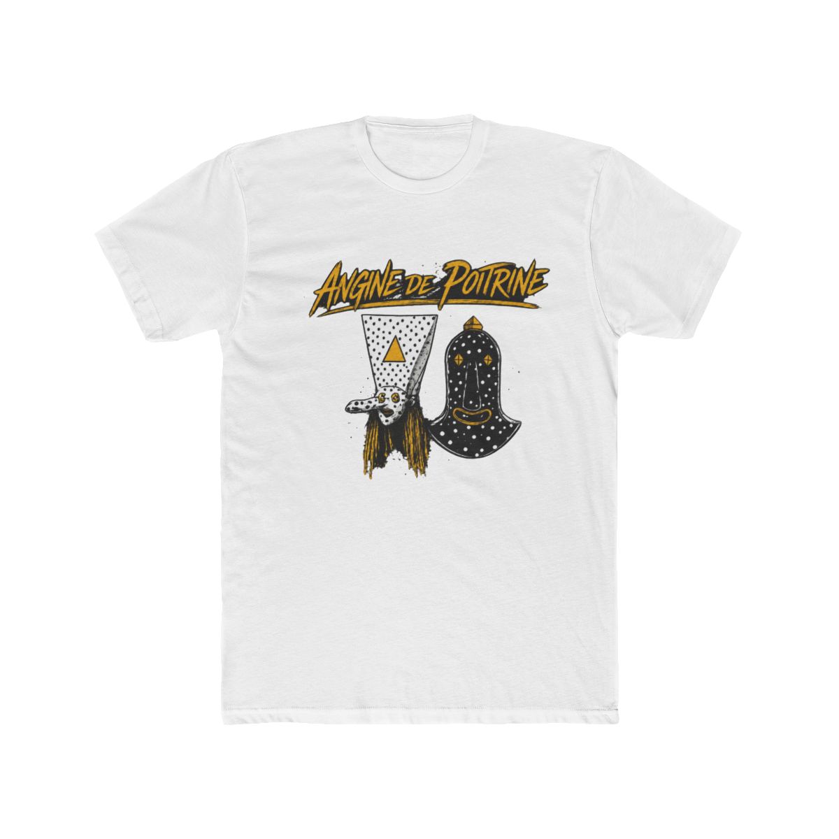 Angine- -De -Poitrine Rock Band Mask Graphic Vintage Punk T Shirt | Angine de Poitrine - alternate angle 2, merchandise